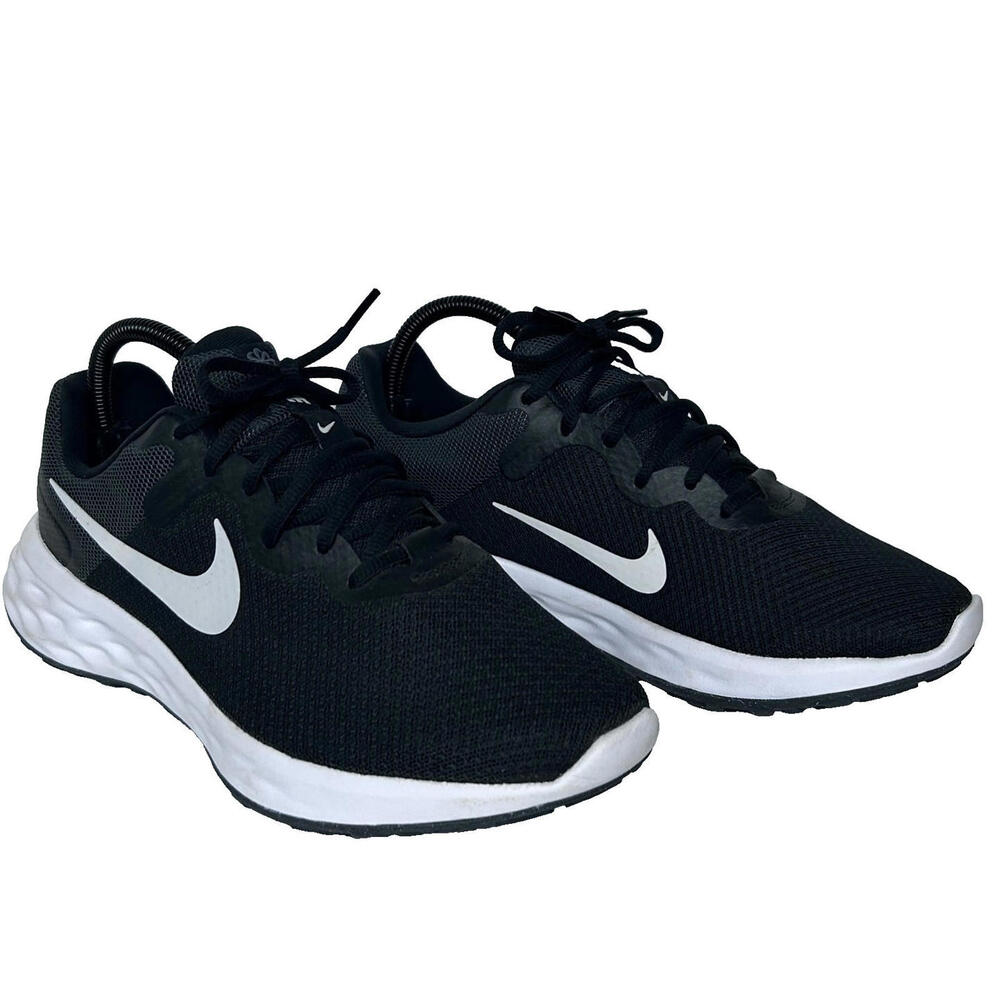 Nike Revolution 6 Womens Running Sneaker Shoe 10 Black White Lace-Up DC3729-003 - Picture 2 of 14